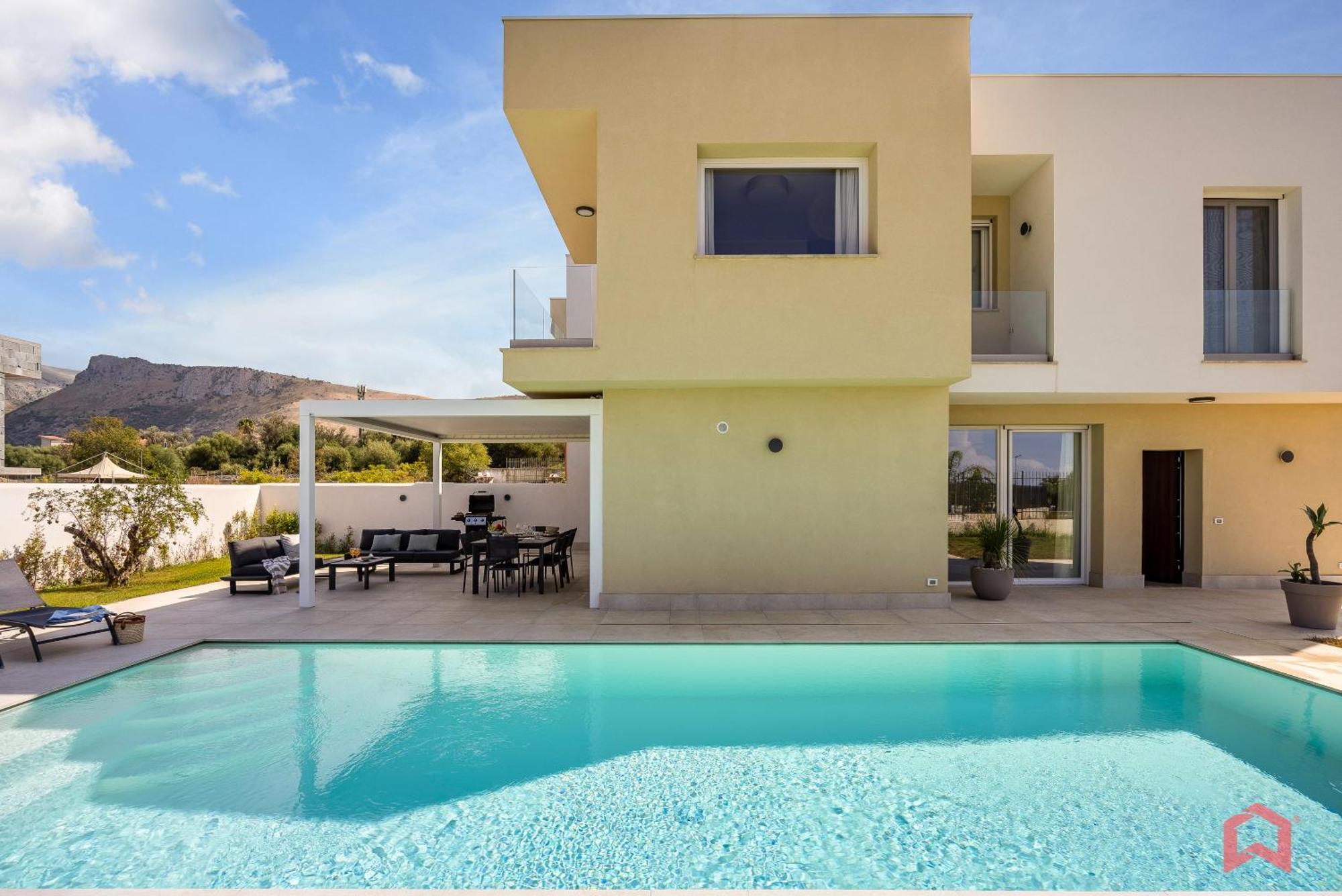 Brand New Villa With Private Heated Pool Terrasini Exterior foto